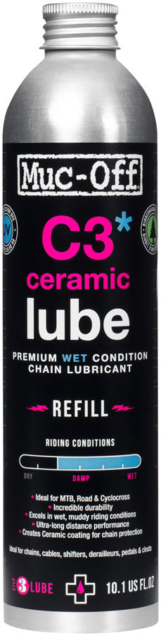 Load image into Gallery viewer, Muc-Off C3 Wet Ceramic Bike Chain Lube - 300ml Aluminum Refill Bottle
