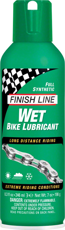 Load image into Gallery viewer, Finish Line WET Bike Chain Lube - 8oz Aerosol
