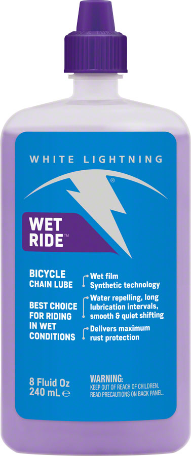 Load image into Gallery viewer, White Lightning Wet Ride Bike Chain Lube - 8oz Drip
