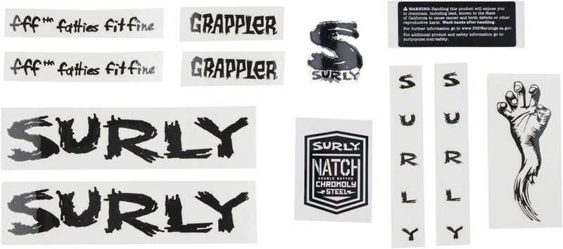 Load image into Gallery viewer, Surly Grappler Decal Set - Black
