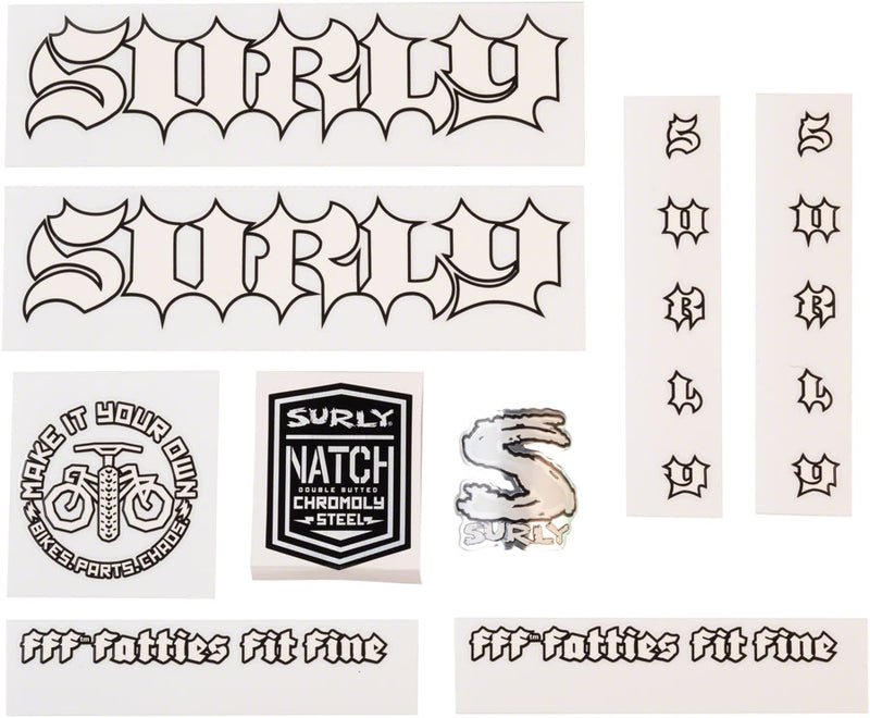 Load image into Gallery viewer, Surly Born to Lose Decal Set - White
