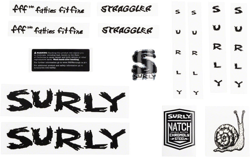 Load image into Gallery viewer, Surly Straggler Decal Set - Black
