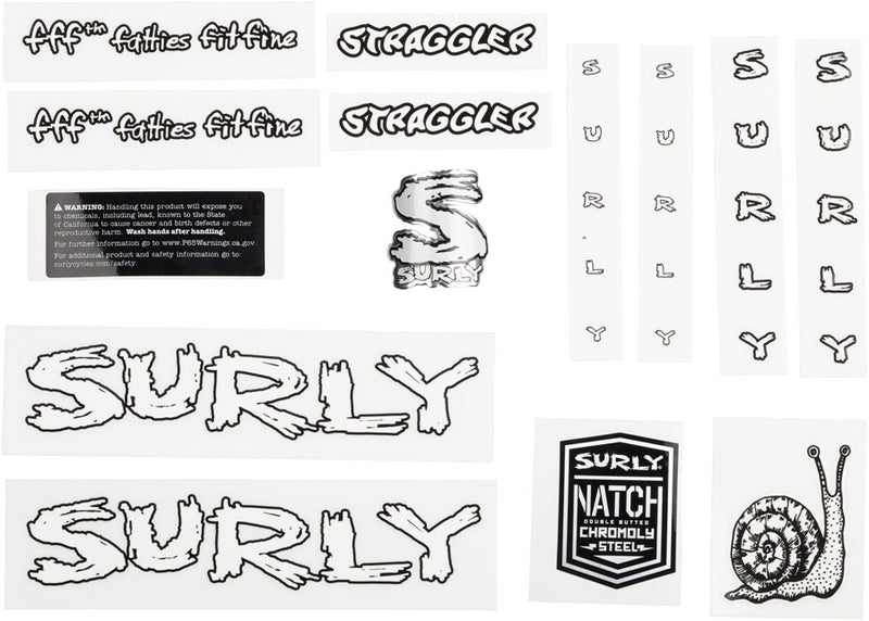 Load image into Gallery viewer, Surly Straggler Decal Set - White
