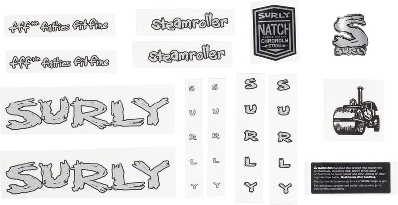 Load image into Gallery viewer, Surly Steamroller Decal Set - Silver
