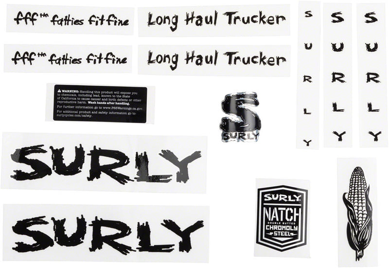Load image into Gallery viewer, Surly Long Haul Trucker Frame Decal Set - Black
