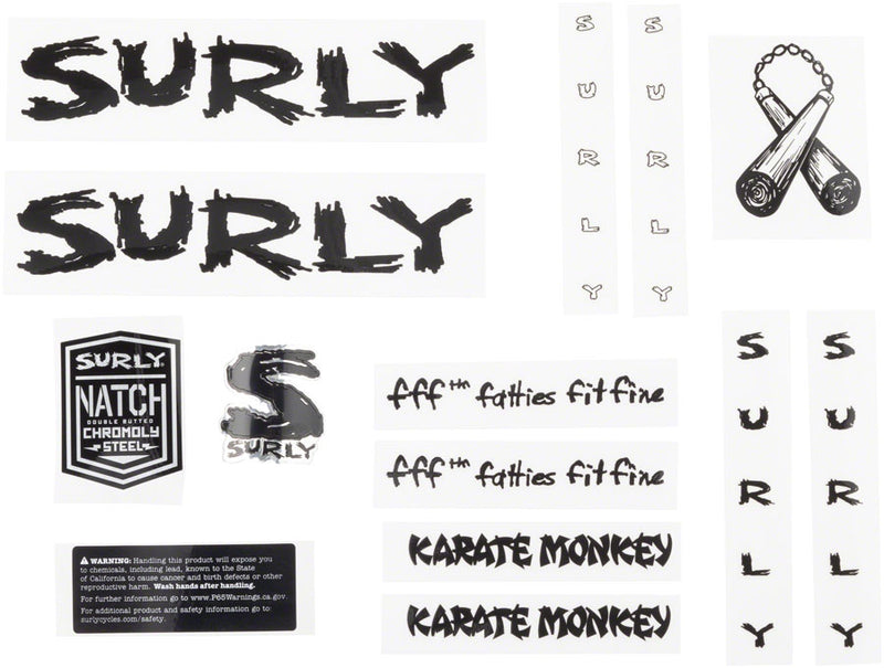 Load image into Gallery viewer, Surly Karate Monkey Frame Decal Set - Black
