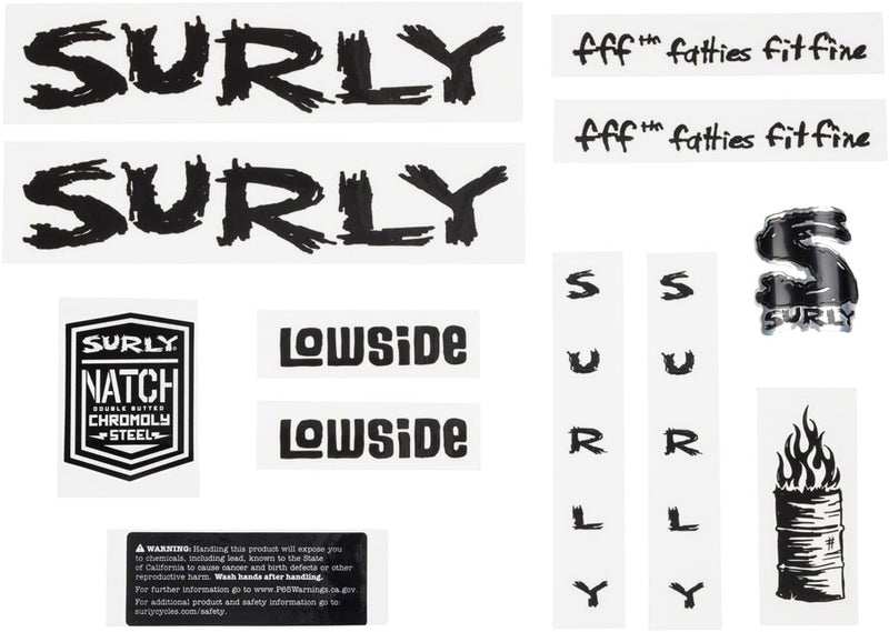 Load image into Gallery viewer, Surly Lowside Frame Decal Set - Black
