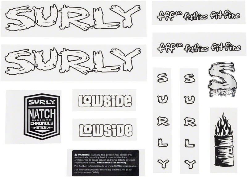 Load image into Gallery viewer, Surly Lowside Frame Decal Set - White
