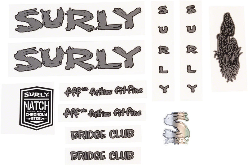 Load image into Gallery viewer, Surly Bridge Club Frame Decal Set - Dark Metallic Gray

