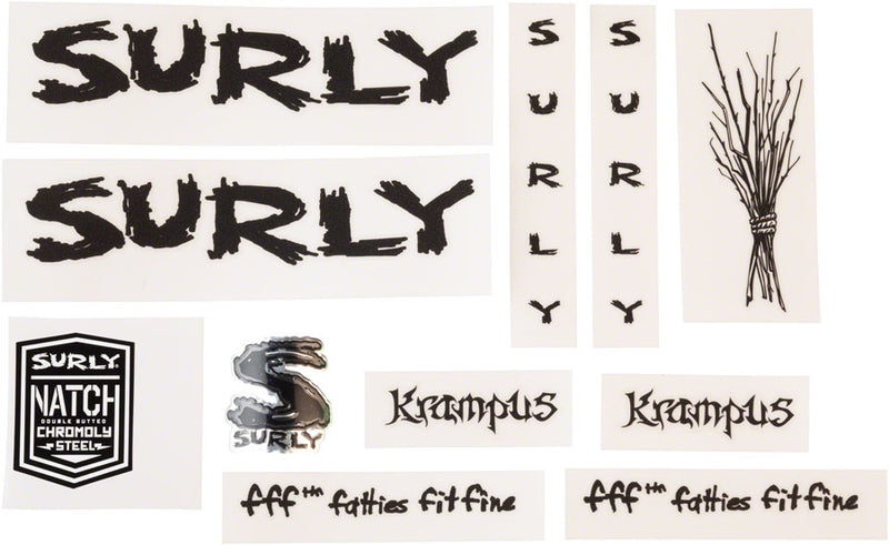 Load image into Gallery viewer, Surly Krampus Decal Set - Metallic Black
