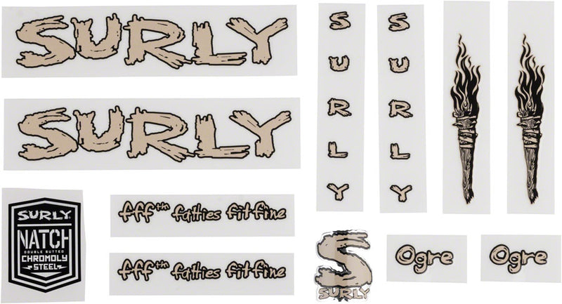 Load image into Gallery viewer, Surly Ogre Decal Set - Metallic Tan
