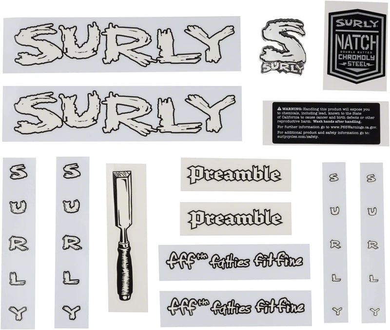 Load image into Gallery viewer, Surly Preamble Decal Set - White
