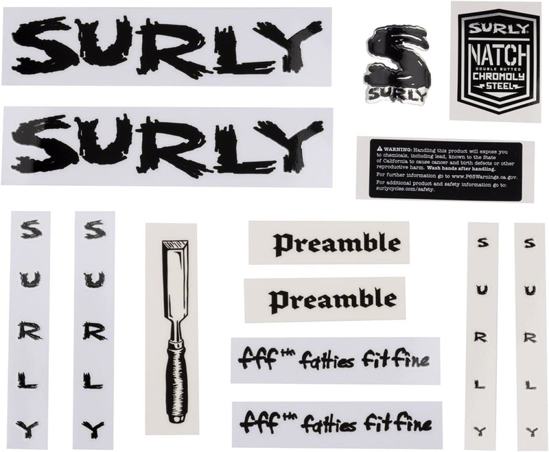 Load image into Gallery viewer, Surly Preamble Decal Set - Black
