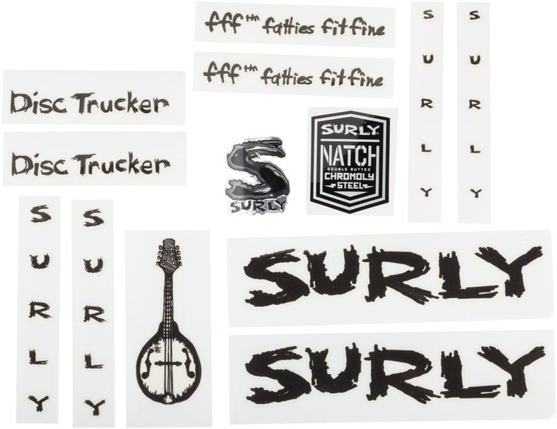 Load image into Gallery viewer, Surly Disc Trucker Decal Set - Metallic Black
