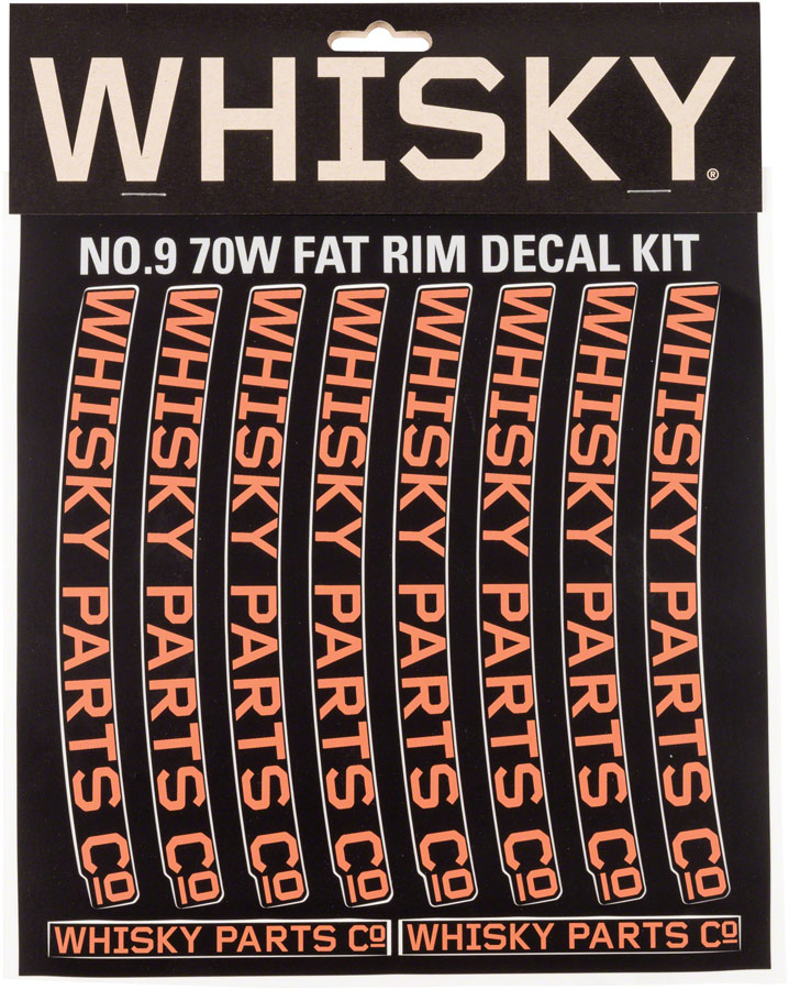 Load image into Gallery viewer, WHISKY 70w Rim Decal Kit for 2 Rims Orange
