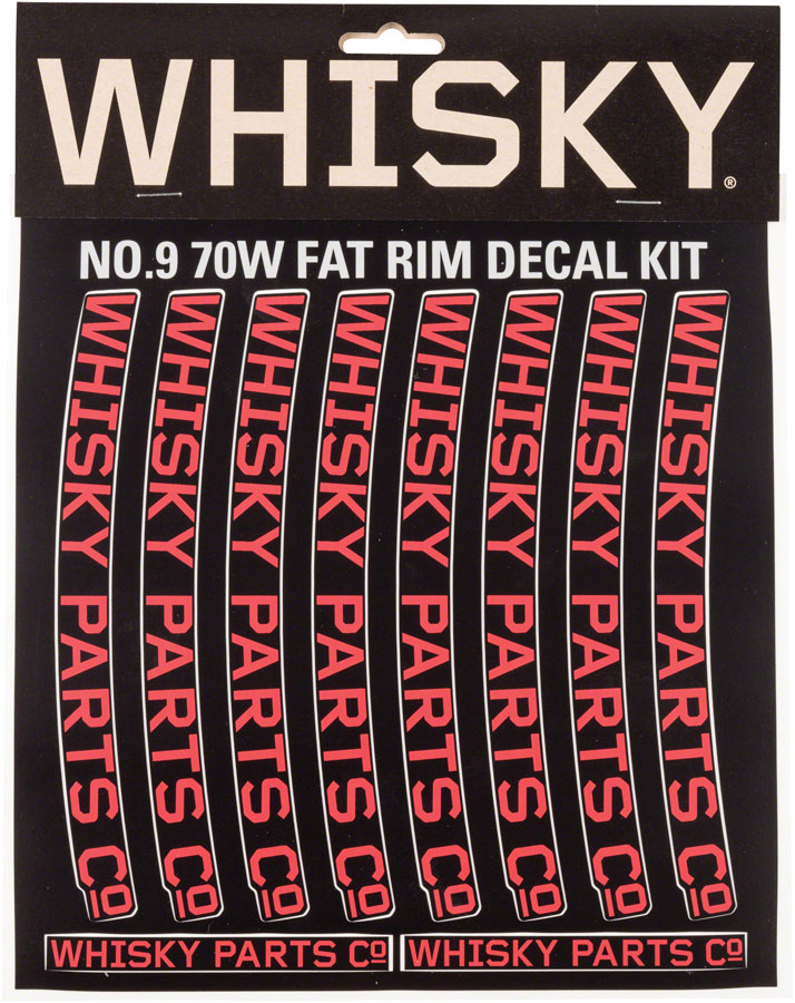 Load image into Gallery viewer, WHISKY 70w Rim Decal Kit for 2 Rims Red
