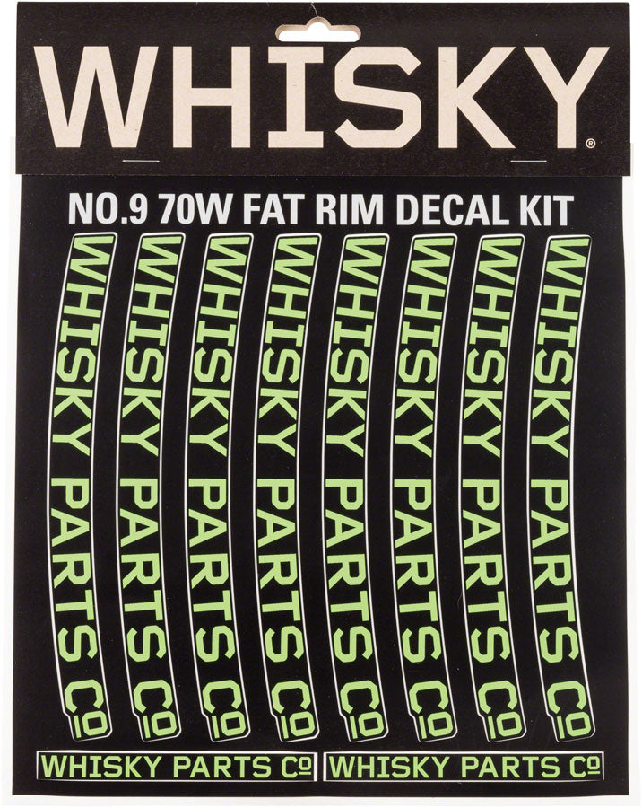 Load image into Gallery viewer, WHISKY 70w Rim Decal Kit for 2 Rims Lime Green
