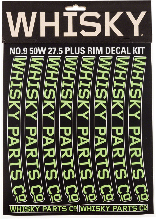 Load image into Gallery viewer, WHISKY 50w Rim Decal Kit for 2 Rims Lime Green
