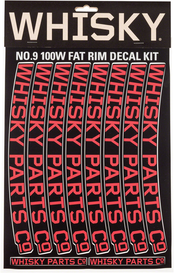 Load image into Gallery viewer, WHISKY 100w Rim Decal Kit for 2 Rims Red
