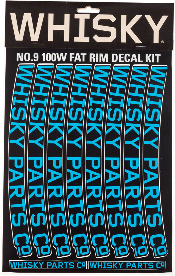 Load image into Gallery viewer, WHISKY 100w Rim Decal Kit for 2 Rims Cyan
