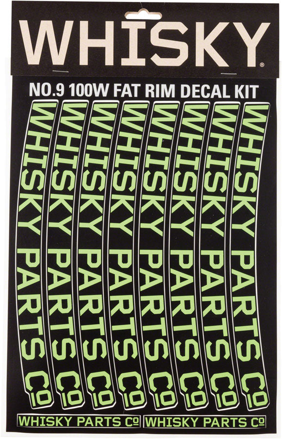 Load image into Gallery viewer, WHISKY 100w Rim Decal Kit for 2 Rims Lime Green
