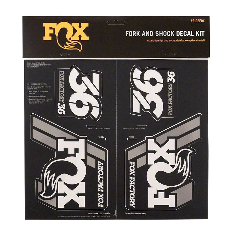 Load image into Gallery viewer, FOX Heritage Decal Kit for Forks and Shocks Silver
