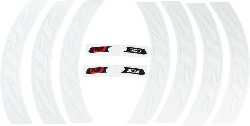 Load image into Gallery viewer, Zipp Decal Set - 303 Matte White Logo Complete for One Wheel

