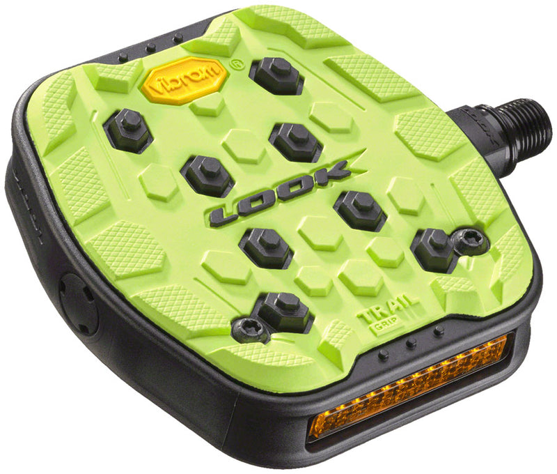 Load image into Gallery viewer, LOOK Geo Trail Grip Pedals - Platform 9/16" Lime

