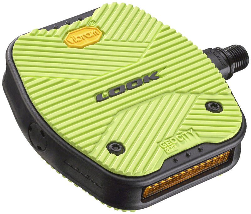 Load image into Gallery viewer, LOOK Geo City Grip Pedals - Platform 9/16" Lime
