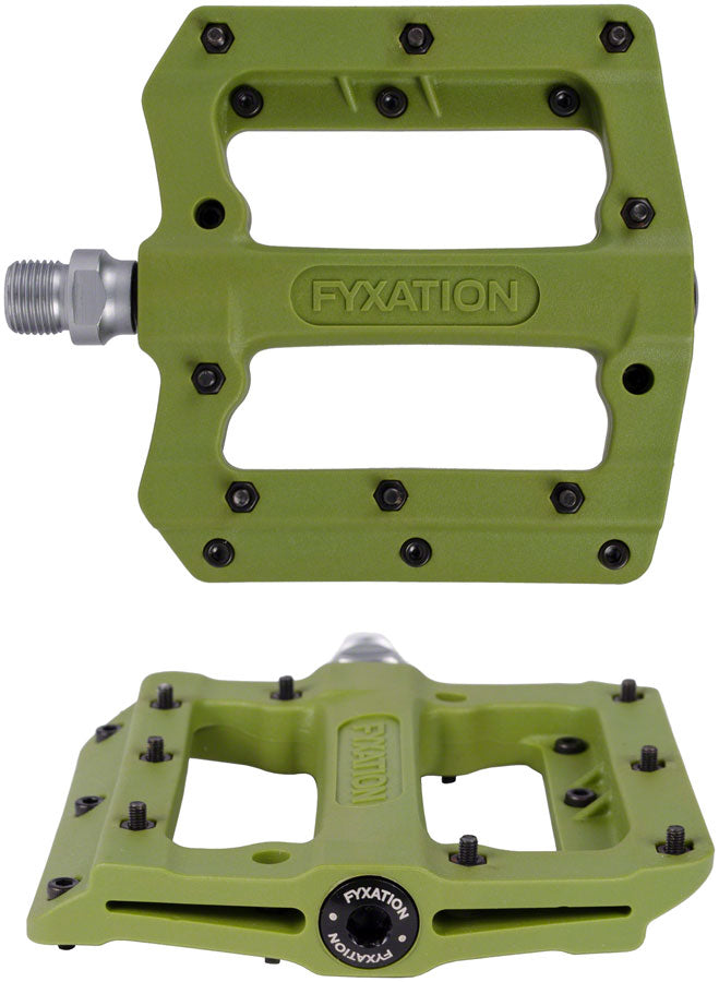 Load image into Gallery viewer, Fyxation Mesa MP Pedals - Platform Composite/Plastic 9/16" Desert Sadona Green
