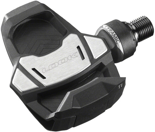 LOOK KEO Blade Carbon Ceramic Ti Pedals - Single Sided Clipless Titanium 9/16" BLK. 53mm QF 16Nm