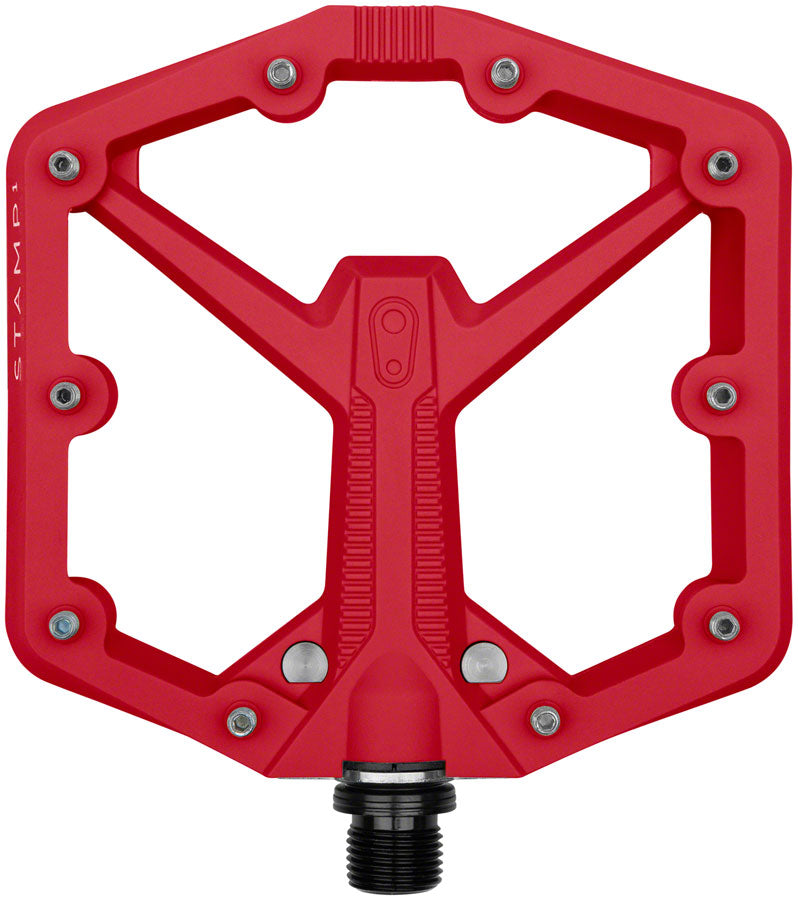 Load image into Gallery viewer, Crankbrothers Stamp 1 Gen 2 Pedals - Platform Composite 9/16" Red Large
