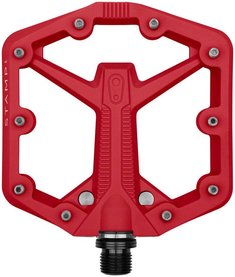 Load image into Gallery viewer, Crankbrothers Stamp 1 Gen 2 Pedals - Platform Composite 9/16" Red Small
