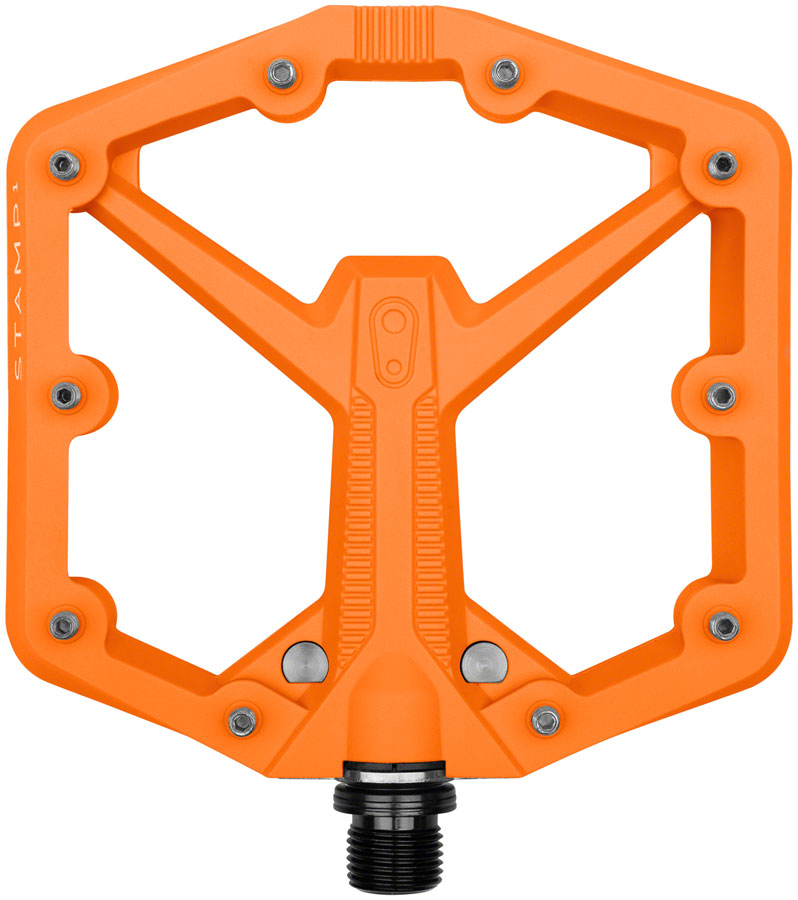 Load image into Gallery viewer, Crankbrothers Stamp 1 Gen 2 Pedals - Platform Composite 9/16" Orange Large
