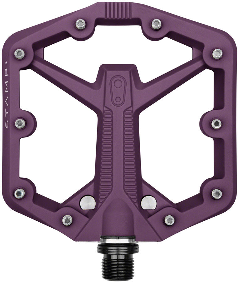 Load image into Gallery viewer, Crankbrothers Stamp 1 Gen 2 Pedals - Platform Composite 9/16" Purple Small
