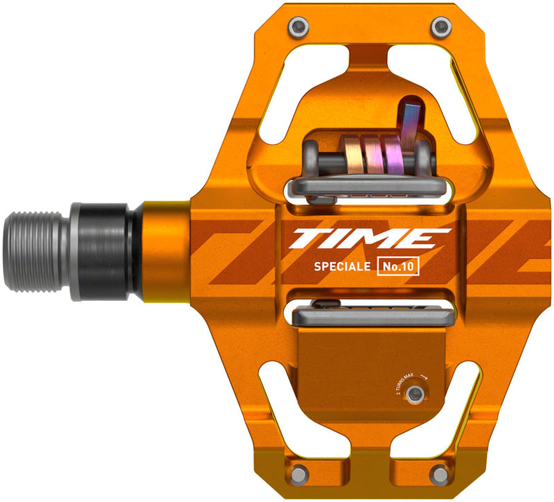 Load image into Gallery viewer, Time Speciale 10 Pedals - Dual Sided Clipless Platform Aluminum 9/16" Tangerine Small B1
