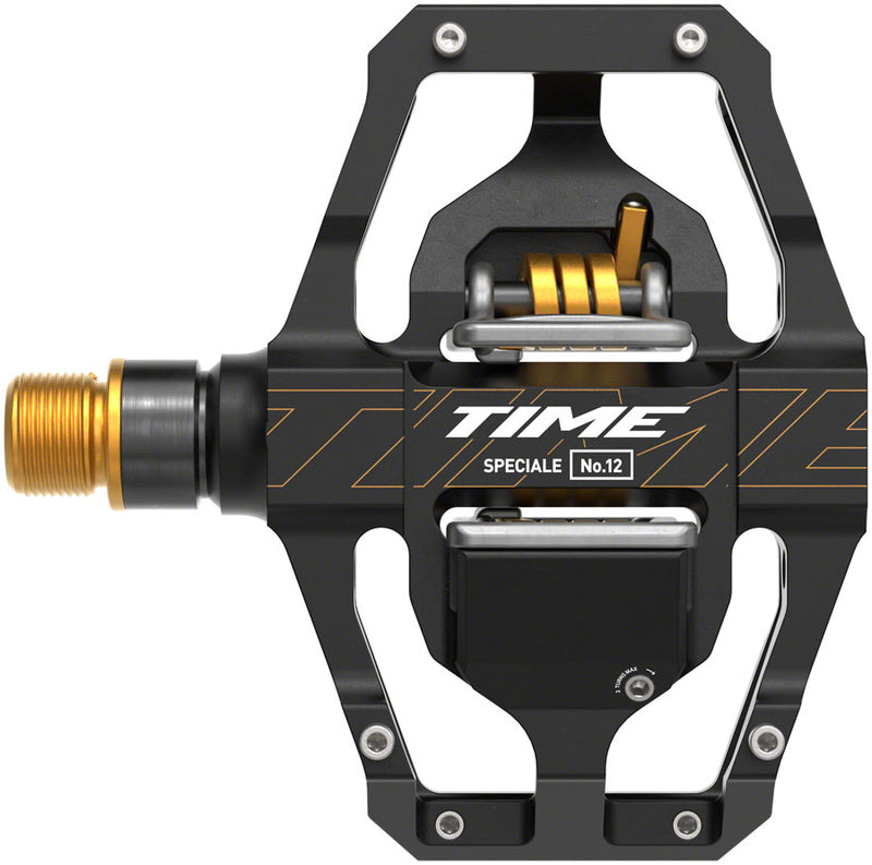 Load image into Gallery viewer, Time Speciale 12 Pedals - Dual Sided Clipless Platform Aluminum 9/16" BLK/Gold Large B1

