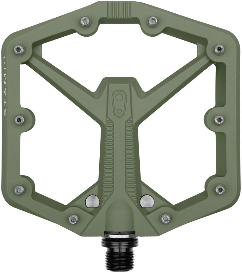 Load image into Gallery viewer, Crankbrothers Stamp 1 Gen 2 Pedals - Platform Composite 9/16" Green Large
