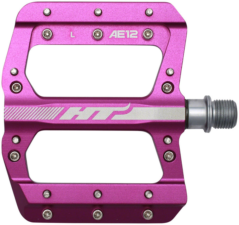 Load image into Gallery viewer, HT Components AE12 Pedals - Platform Aluminum 9/16" Purple
