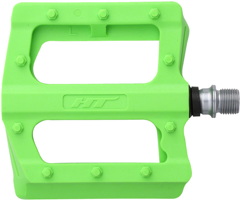 Load image into Gallery viewer, HT Components PA12 Pedals - Platform Composite 9/16" Green

