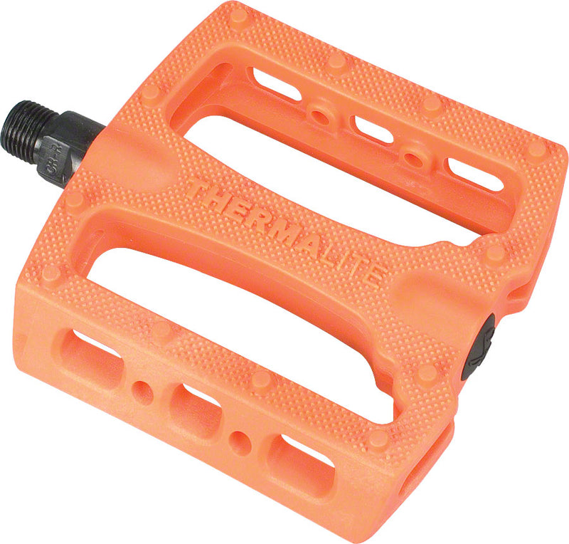 Load image into Gallery viewer, Stolen Thermalite Pedals - Platform Composite/Plastic 9/16" Neon Orange
