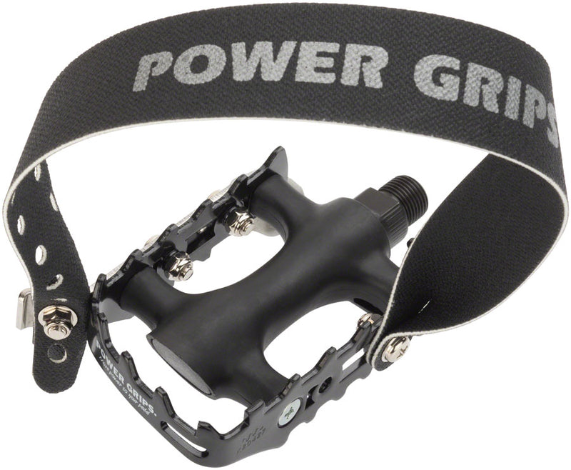 Load image into Gallery viewer, Power Grips Sport Pedal Kit - Plastic 9/16" Black XL
