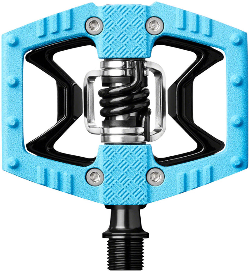 Load image into Gallery viewer, Crankbrothers Double Shot 2 Pedals - Single Side Clipless Platform Aluminum 9/16" Blue/BLK
