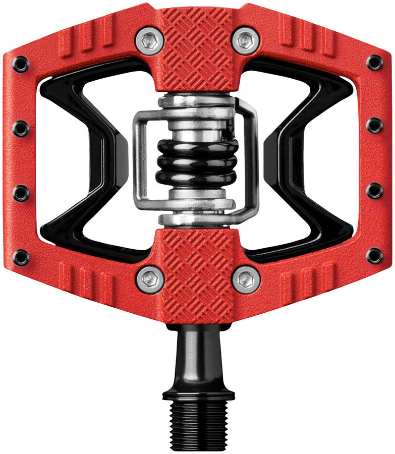 Load image into Gallery viewer, Crankbrothers Double Shot 3 Pedals - Single Side Clipless Platform Aluminum 9/16" Red/BLK
