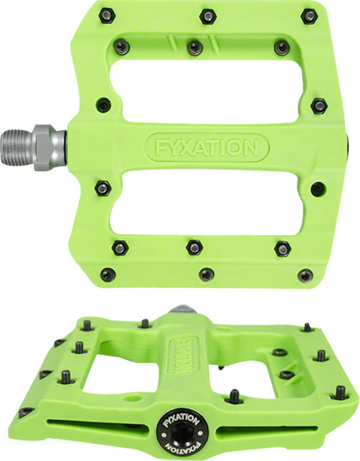 Load image into Gallery viewer, Fyxation Mesa MP Pedals - Platform Composite/Plastic 9/16" Green
