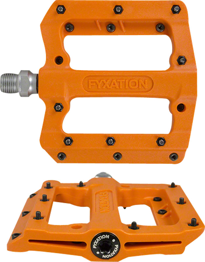 Load image into Gallery viewer, Fyxation Mesa MP Pedals - Platform Composite/Plastic 9/16" Orange
