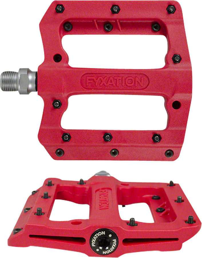 Load image into Gallery viewer, Fyxation Mesa MP Pedals - Platform Composite/Plastic 9/16" Red
