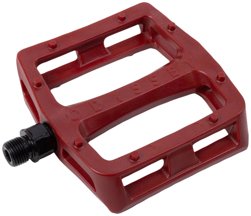 Load image into Gallery viewer, Odyssey Grandstand V2 PC Pedals - Platform Composite/Plastic 9/16" Maroon
