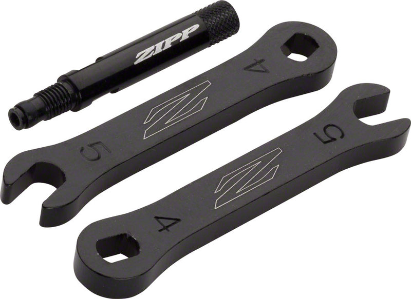 Load image into Gallery viewer, Zipp Tangente Aluminum Knurled Valve Extender - 48mm 60/404 1 Piece Removable Presta Valve BLK
