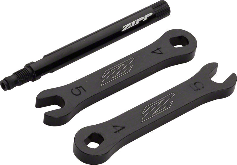 Load image into Gallery viewer, Zipp Tangente Aluminum Knurled Valve Extender - 65mm 808 1 Piece Removable Presta Valve BLK
